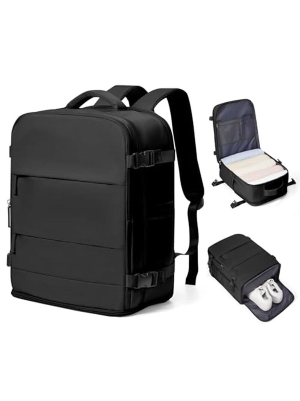 Travel Backpack Carry On Laptop Backpack Shoe Compartment Waterproof Weekender